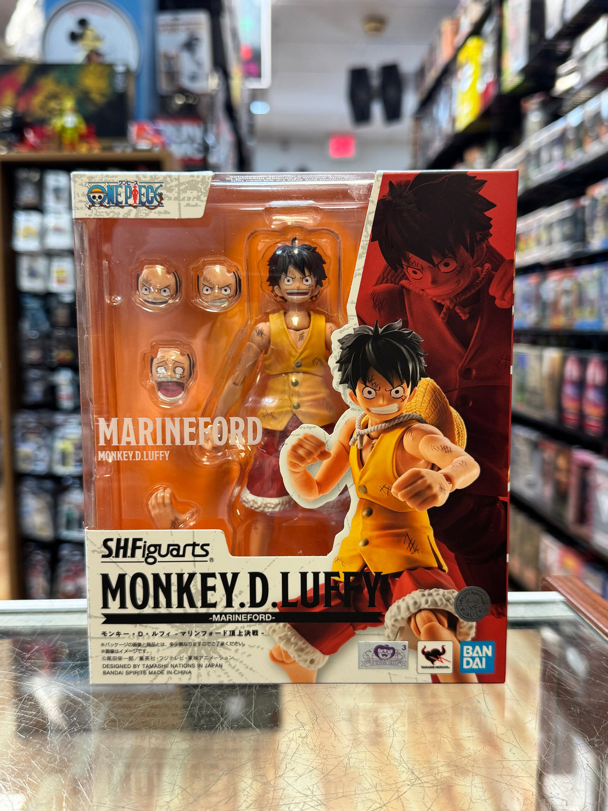 Monkey D. Luffy -Marineford- (One Piece, Bandai SH Figuarts) **SEALED** product image 2, provided for visual reference and