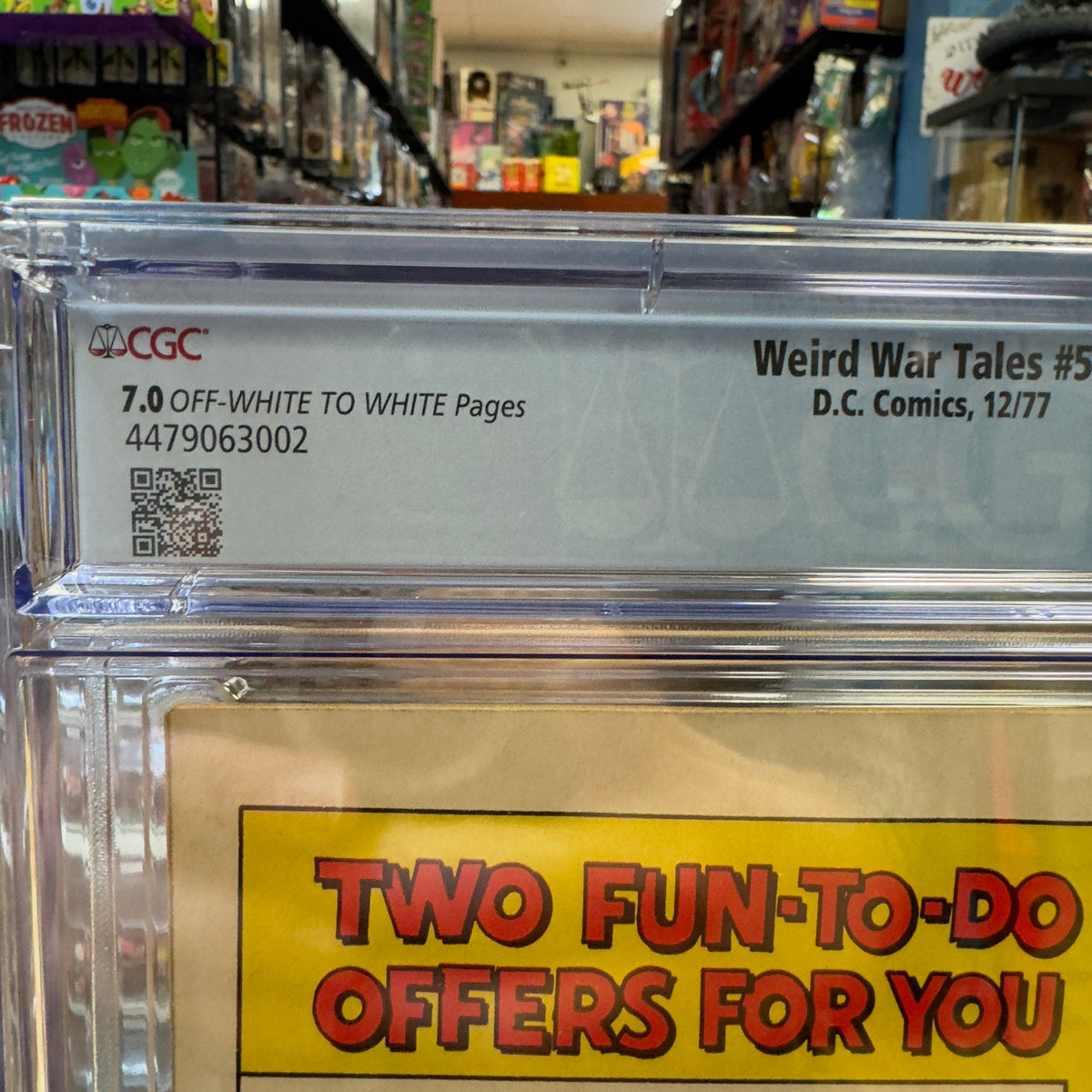 Weird War Tales #58 (DC Comics, CGC Graded 7.0 WHITE) product image 2, provided for visual reference and product detail