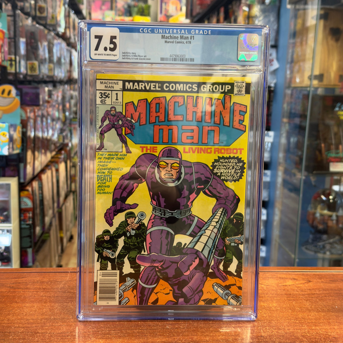 Machine Man #1 (Marvel Comics, CGC Graded 7.5 OFF WHITE/WHITE) product image 1, provided for visual reference and product