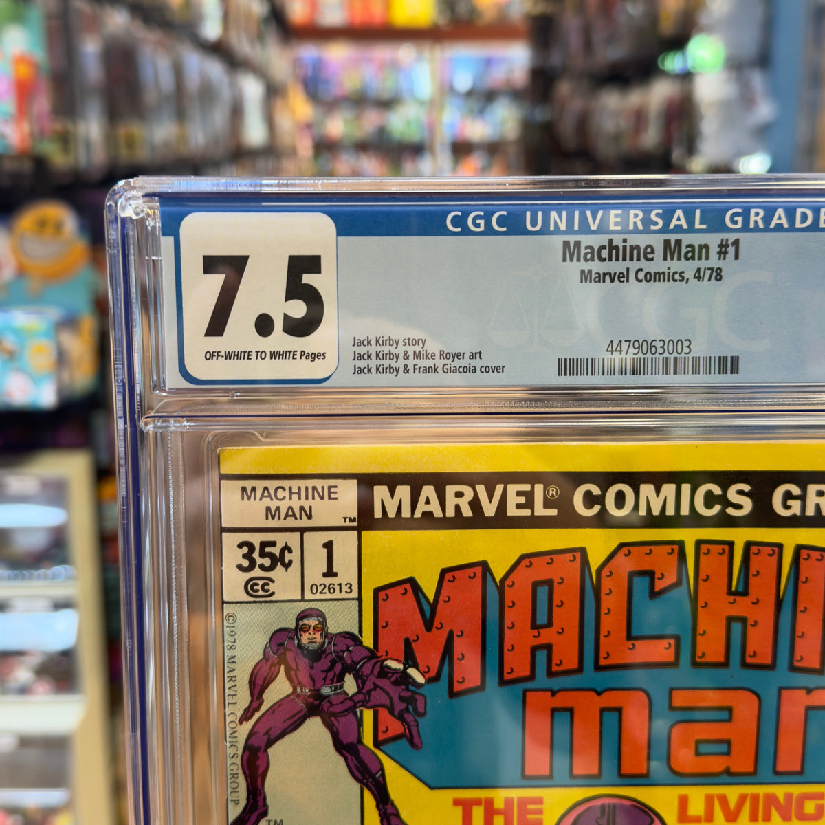 Machine Man #1 (Marvel Comics, CGC Graded 7.5 OFF WHITE/WHITE) product image 2, provided for visual reference and product