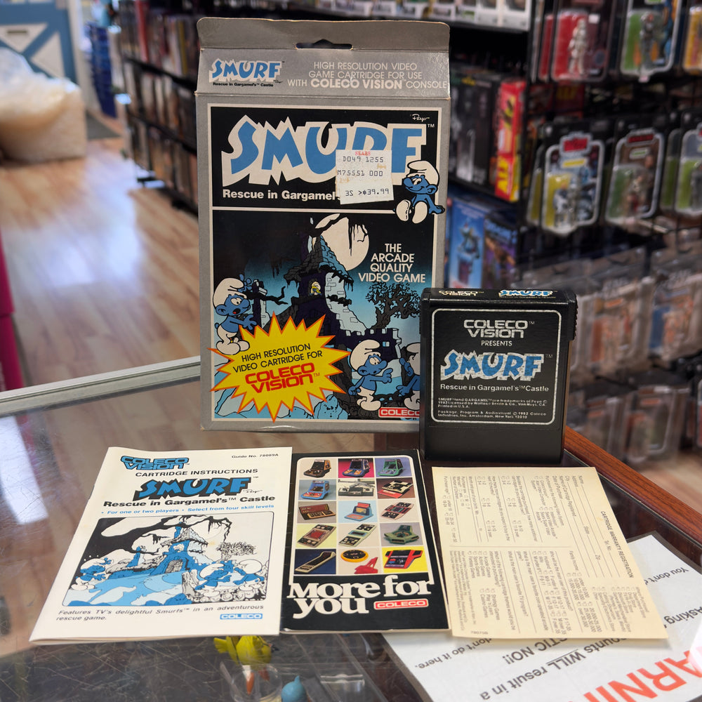 Smurf Rescue in Gargamel's Castle (Colecovision, Video Game) Complete