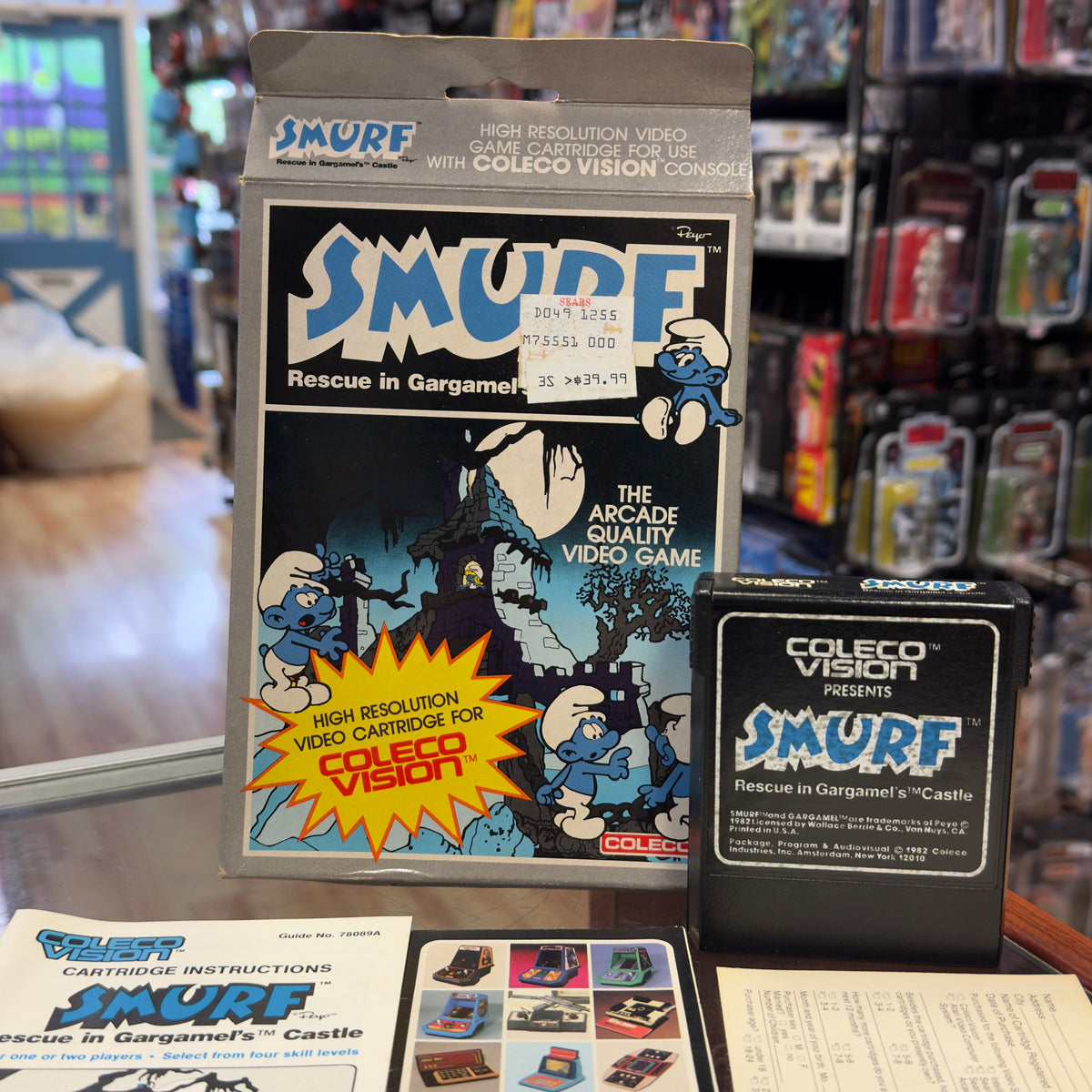 Smurf Rescue in Gargamel's Castle (Colecovision, Video Game) Complete product image 2, provided for visual reference and