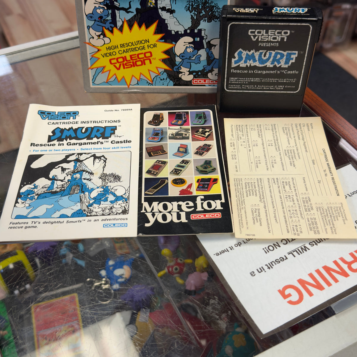 Smurf Rescue in Gargamel's Castle (Colecovision, Video Game) Complete product image 3, provided for visual reference and