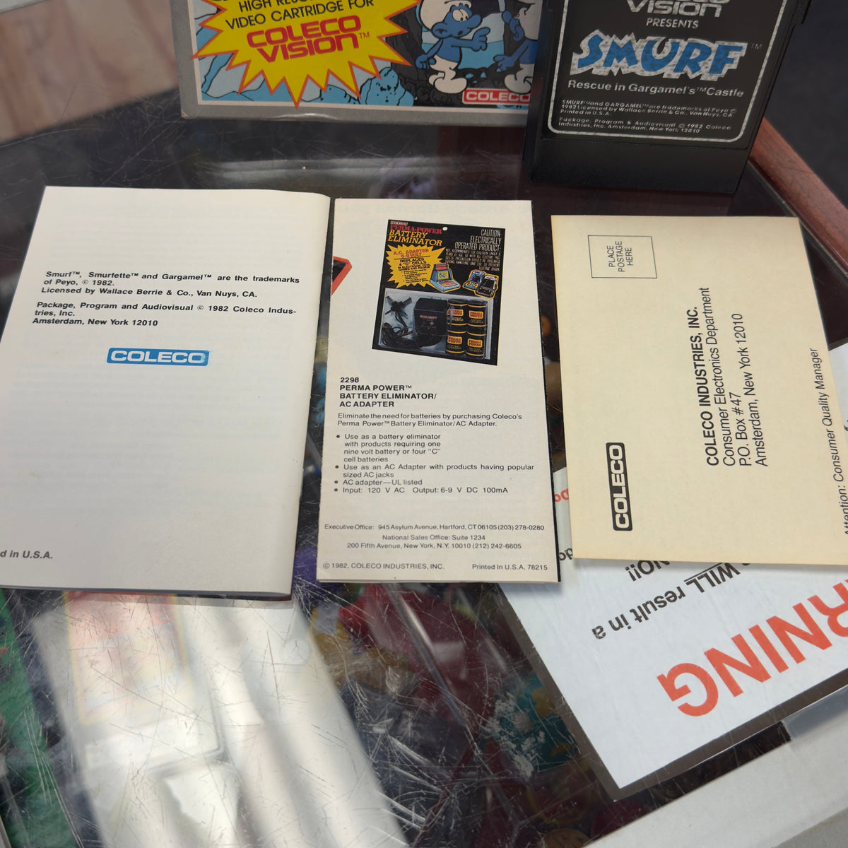Smurf Rescue in Gargamel's Castle (Colecovision, Video Game) Complete product image 4, provided for visual reference and