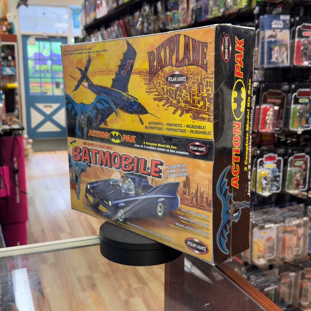 Batmobile/Batplane 2 Pack Model Kit (Batman, Playing Mantis) Sealed product image 2, provided for visual reference and