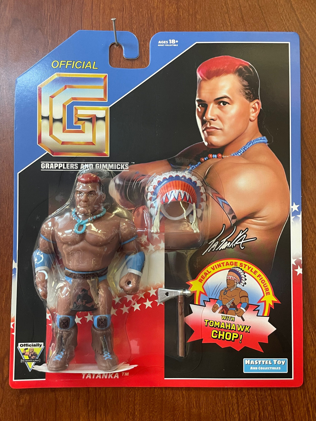 Tatanka with Head Dress 93 (Grapplers & Gimmicks WWF, Hasttel Toys) product image 3, provided for visual reference and