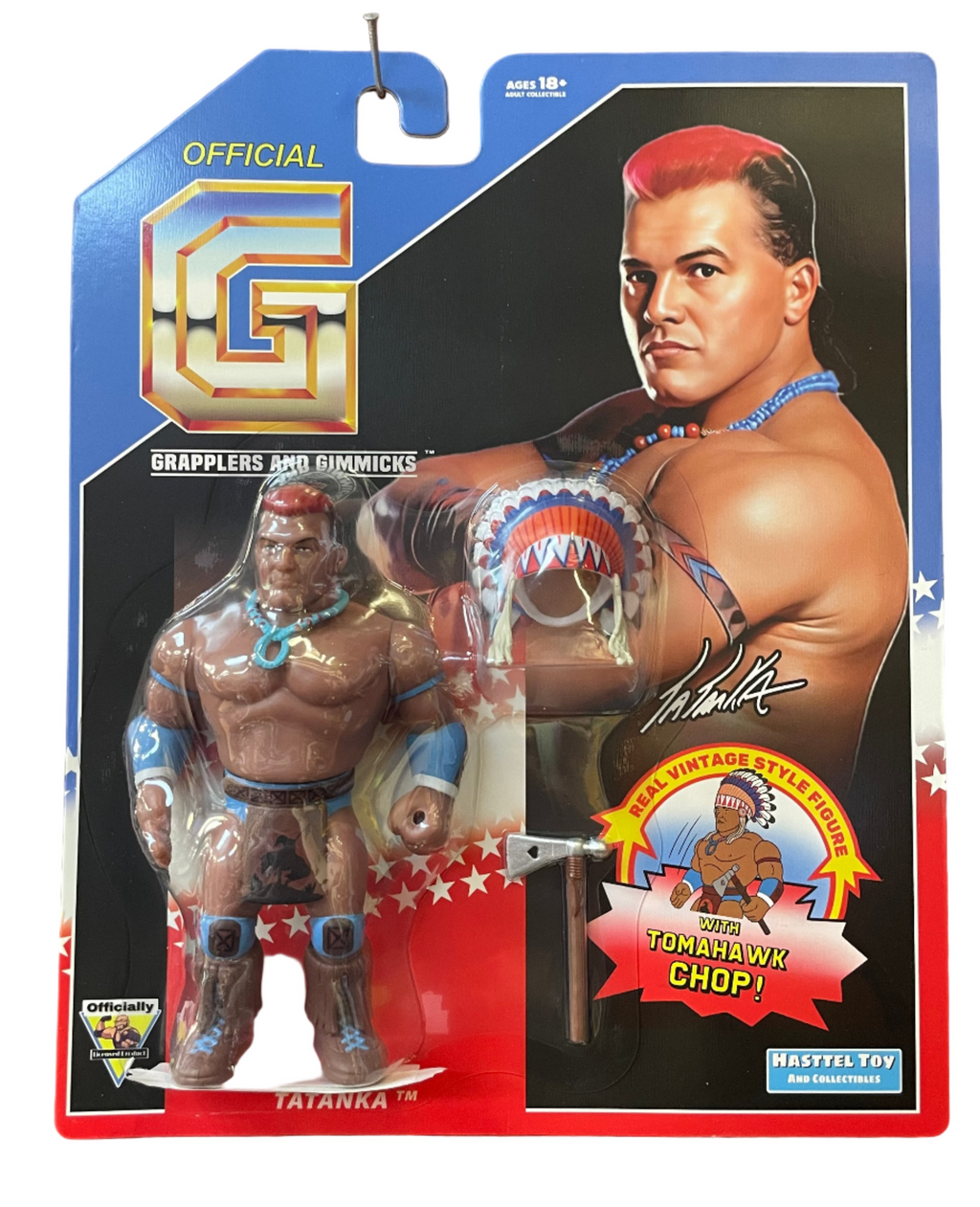 Tatanka with Head Dress 93 (Grapplers & Gimmicks WWF, Hasttel Toys) product image 1, provided for visual reference and