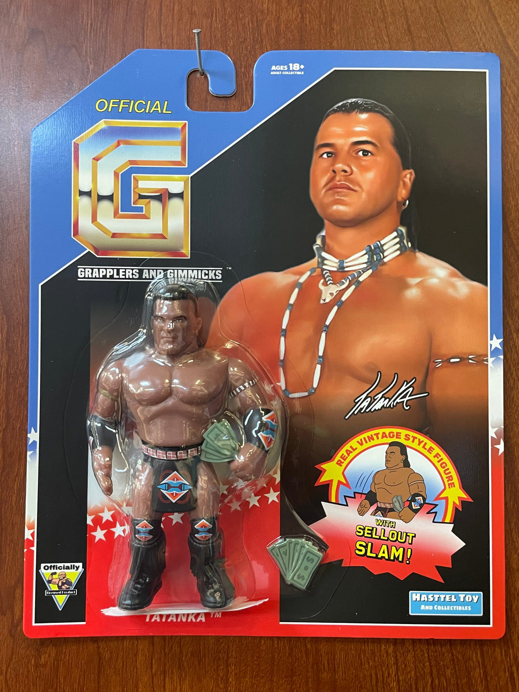 Tatanka Money Inc 94 (Grapplers & Gimmicks WWF, Hasttel Toys) product image 1, provided for visual reference and product