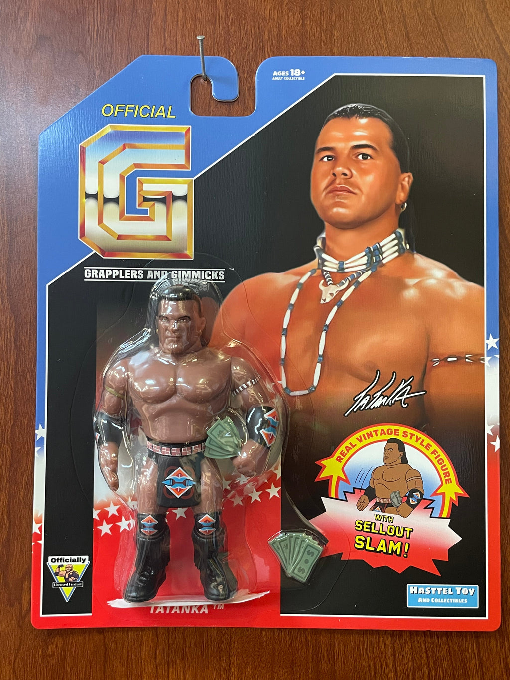 Tatanka Money Inc 94 (Grapplers & Gimmicks WWF, Hasttel Toys) product image 3, provided for visual reference and product