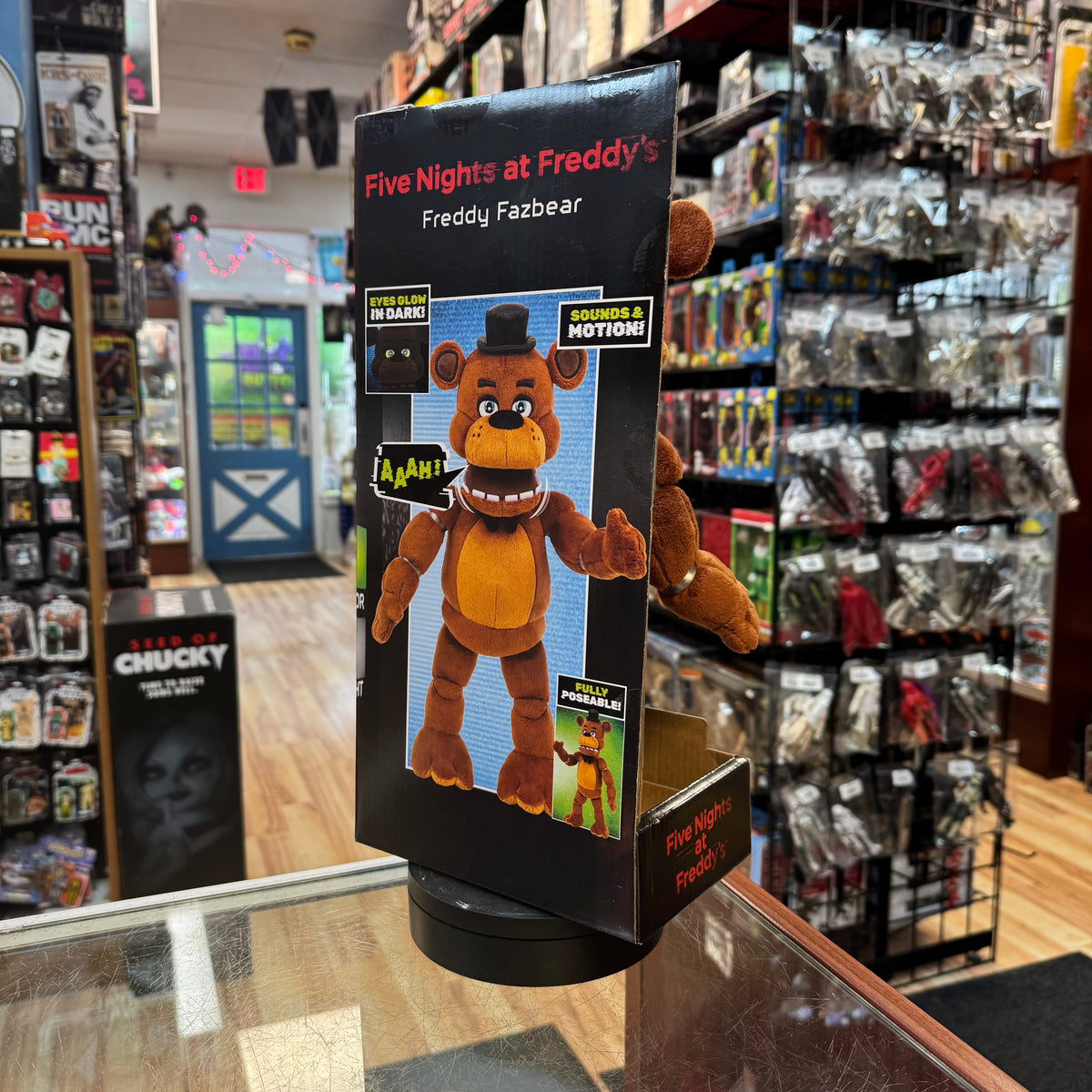 Classic Freddy Glow in The Dark Eyes Poseable 14" Plush (Five Nights at Freddys, Jazwares) *SEALED* product image 3,