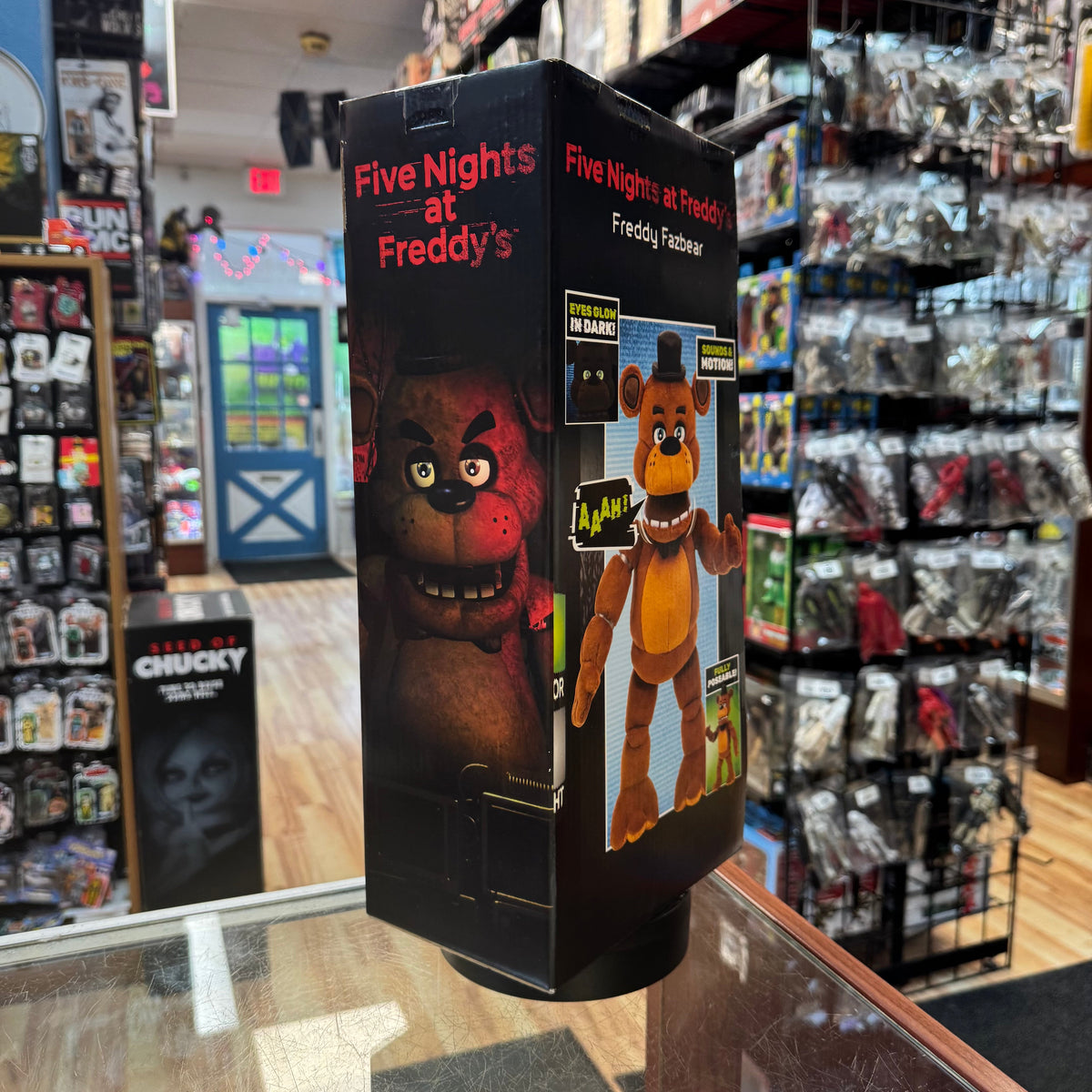 Classic Freddy Glow in The Dark Eyes Poseable 14" Plush (Five Nights at Freddys, Jazwares) *SEALED* product image 4,