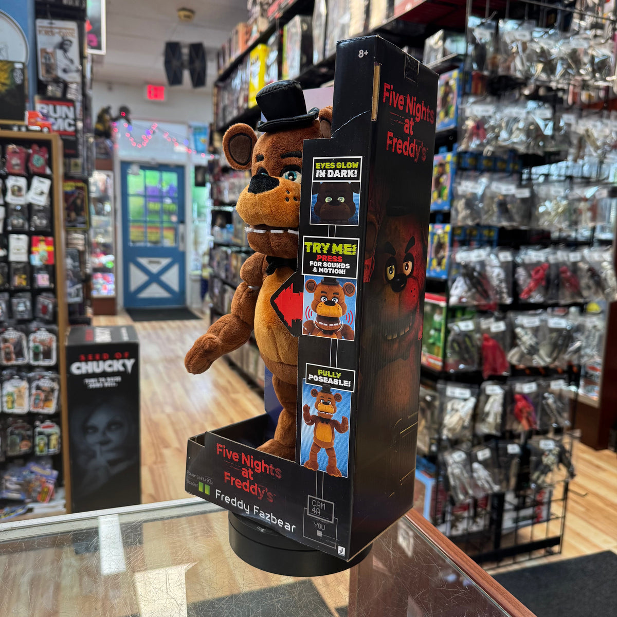 Classic Freddy Glow in The Dark Eyes Poseable 14" Plush (Five Nights at Freddys, Jazwares) *SEALED* product image 5,