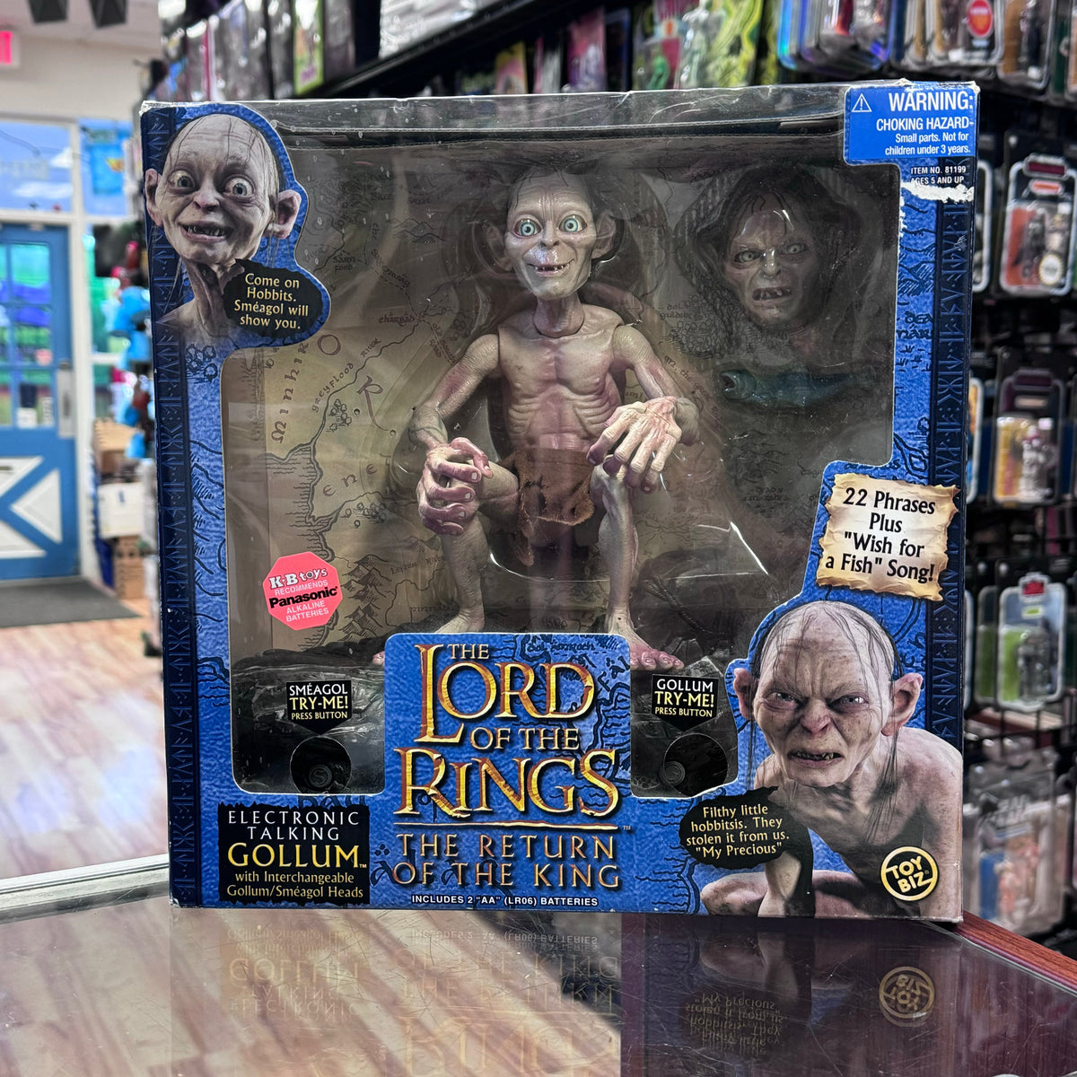Electronic Talking Gollum (Lord of the Rings, ToyBiz) Open Box product image 1, provided for visual reference and product