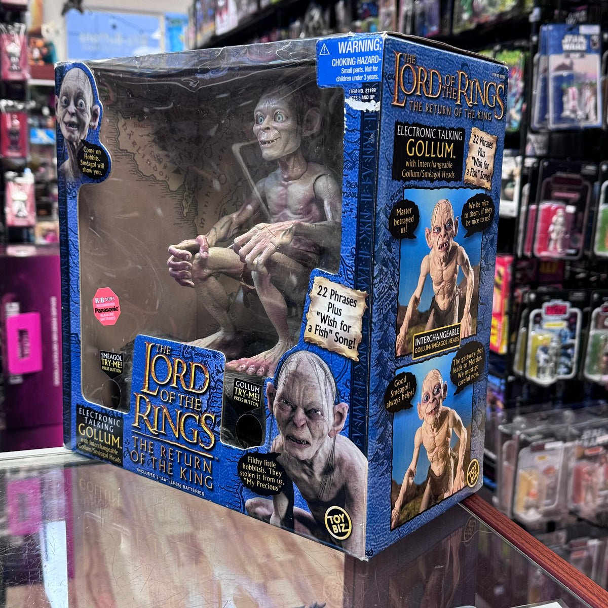 Electronic Talking Gollum (Lord of the Rings, ToyBiz) Open Box product image 2, provided for visual reference and product
