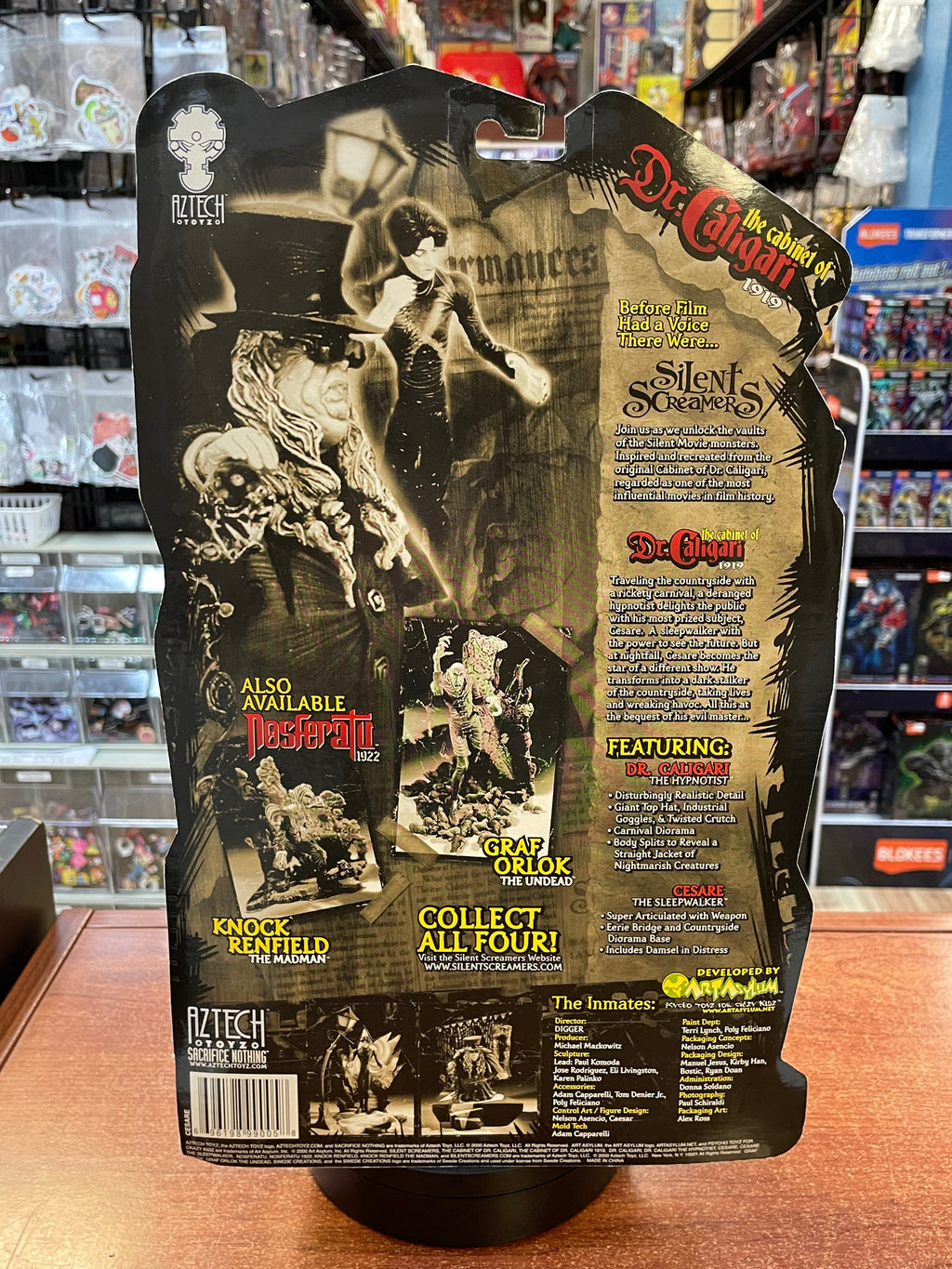 Cesare the Sleep Walker (Silent Screamers, Aztech Toyz) SEALED product image 6, provided for visual reference and product