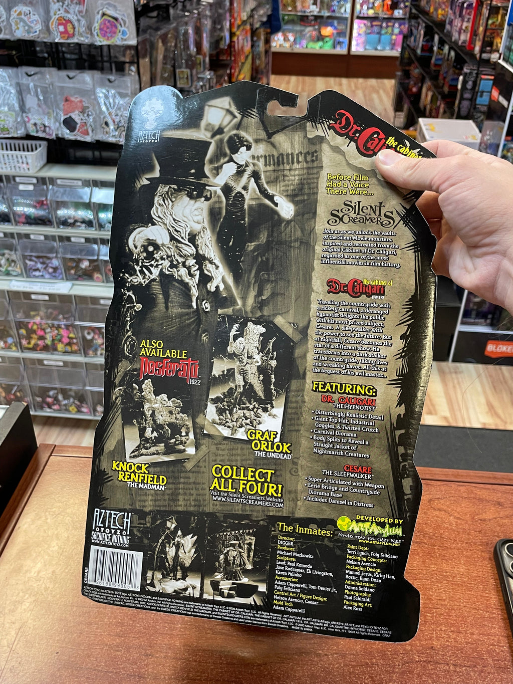 Cesare the Sleep Walker (Silent Screamers, Aztech Toyz) SEALED product image 3, provided for visual reference and product