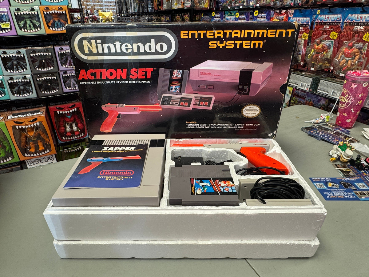Boxed NES Action Set (Vintage Nintendo, Video Game) COMPLETE & TESTED product image 6, provided for visual reference and