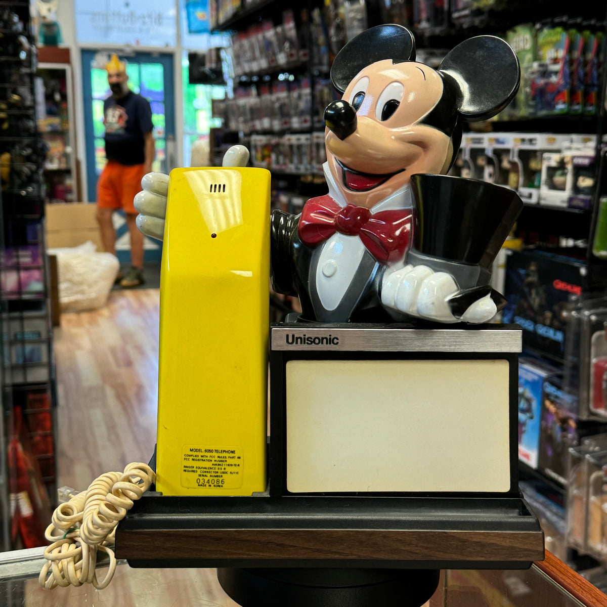 Mickey Mouse Top Hat Landline Phone (Vintage Unisonic, Disney) product image 1, provided for visual reference and product