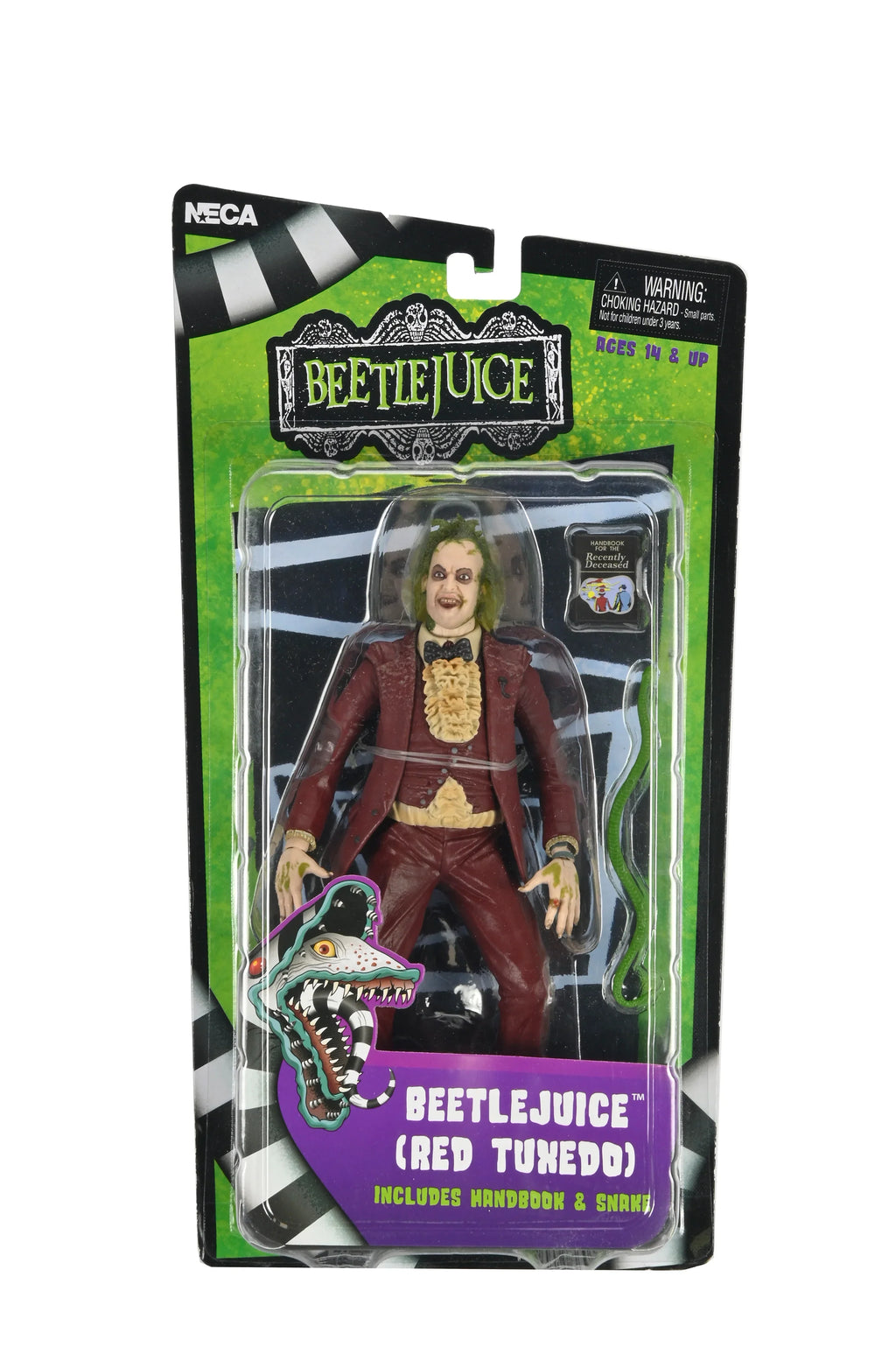 Beetlejuice Red Tuxedo (Beetlejuice, NECA) SEALED product image 1, provided for visual reference and product detail review