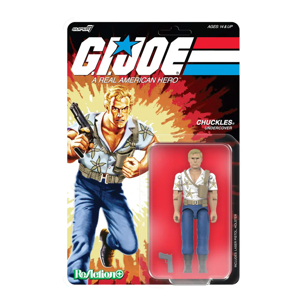 Chuckles -G.I. Joe Movie- (Vintage Style GI Joe, Super7 Reaction+) *SEALED* product image 1, provided for visual reference