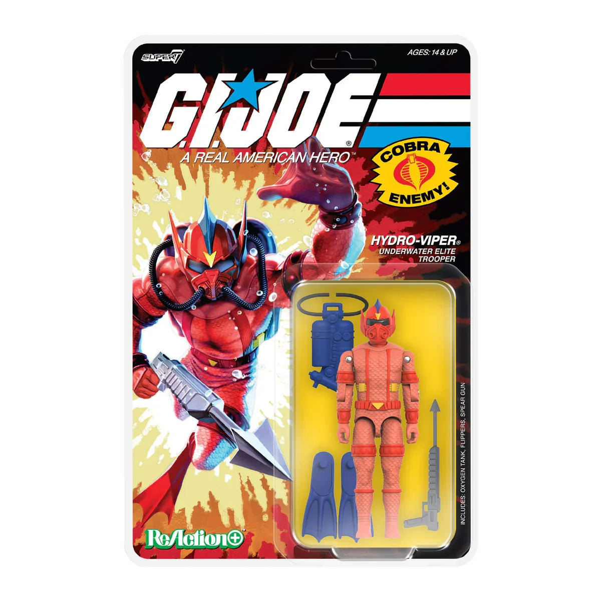 Hydro Viper -Comics- (Vintage Style GI Joe, Super7 Reaction+) *SEALED* product image 1, provided for visual reference and