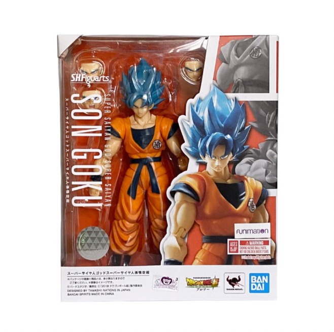 Super Saiyan God Super Saiyan Son Goku (Dragon Ball DBZ, Bandai SH Figuarts) SEALED product image 1, provided for visual