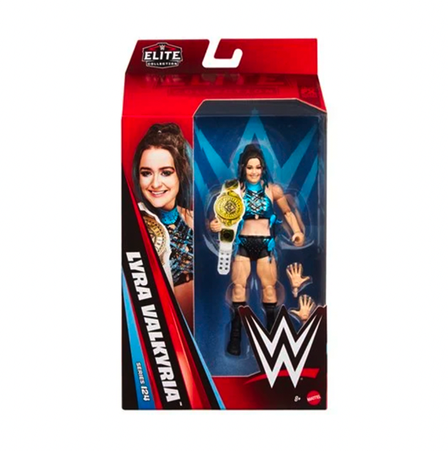 Lyra Valkira Series 124 (WWE Elite, Mattel) SEALED product image 1, provided for visual reference and product detail review