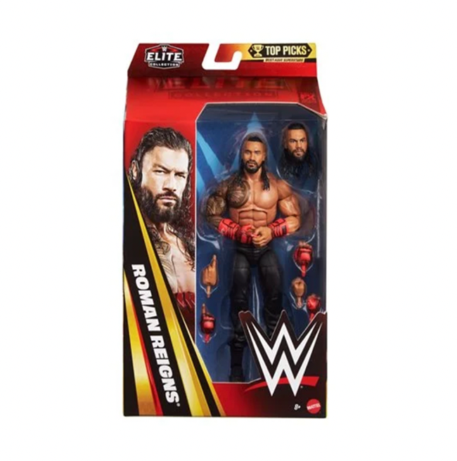 Roman Reigns Top Picks Wave 2 2026 (WWE Elites, Mattel) SEALED product image 1, provided for visual reference and product