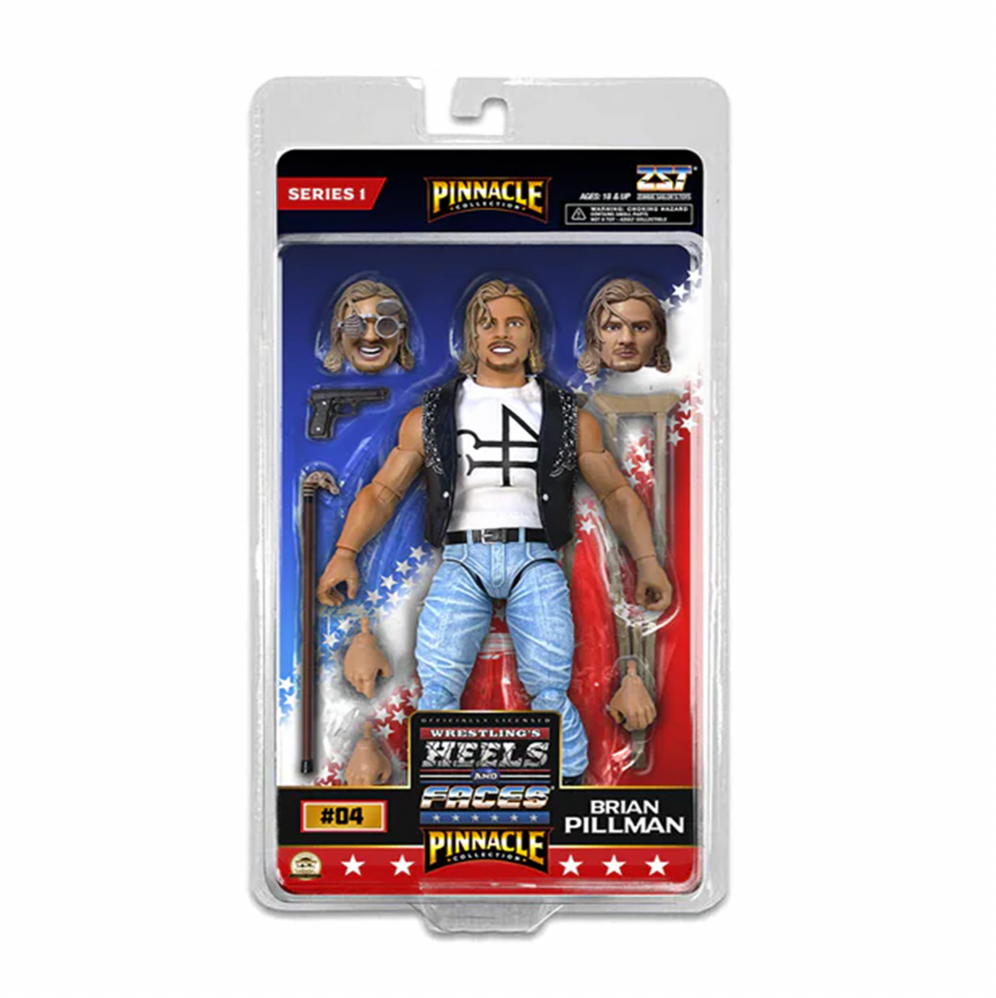 Brian Pillman #4 -Pinnacle Collection- (ZST Heels & Faces, WWE) *Sealed* product image 1, provided for visual reference and
