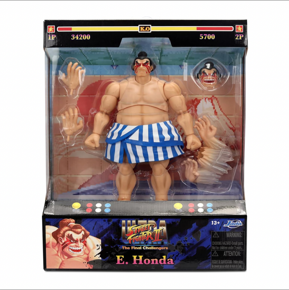 E. Honda (Street Fighter II, Jada Toys) SEALED product image 1, provided for visual reference and product detail review