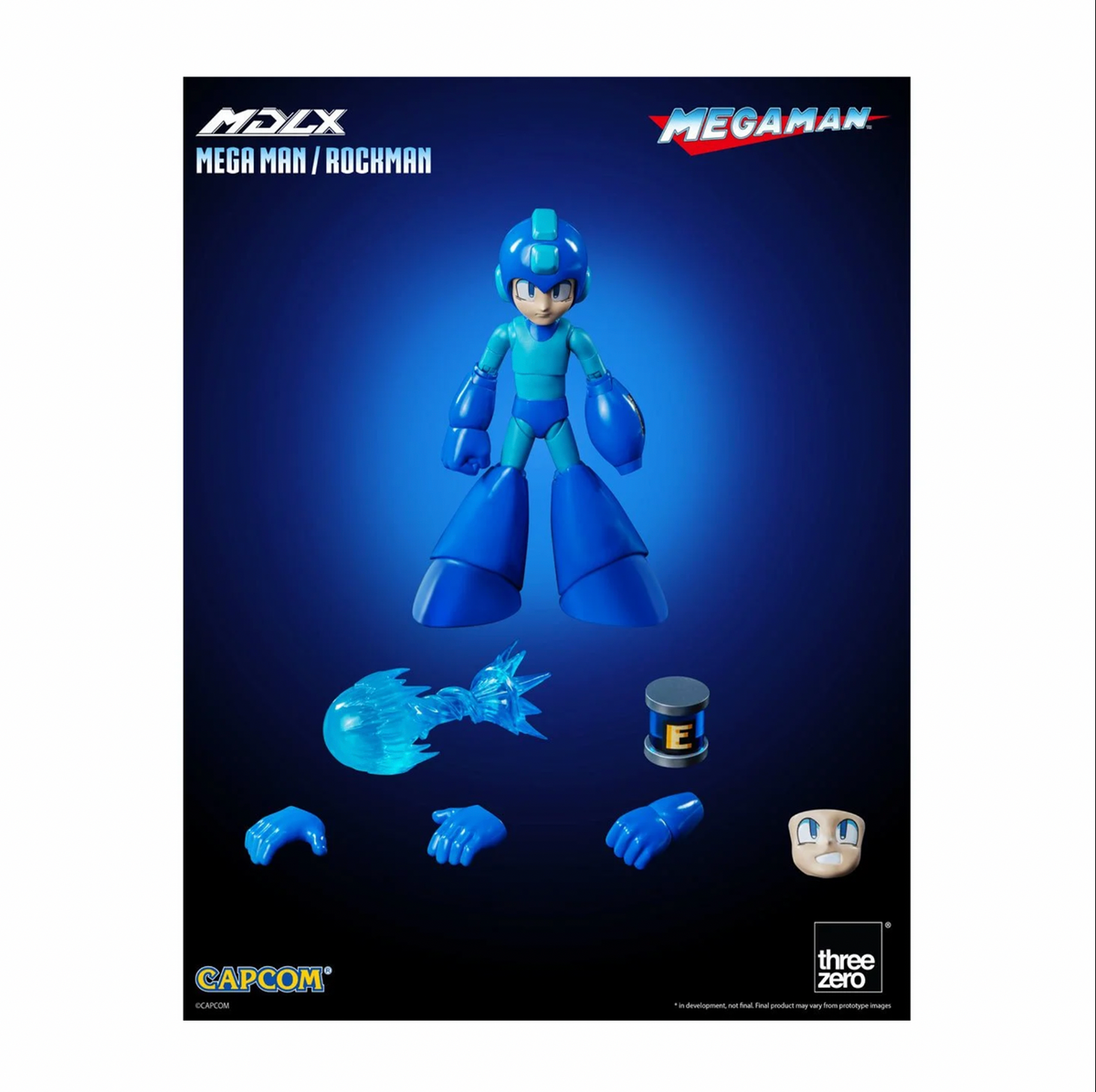 Mega Man -Rock Man- (Mega Man MDLX, Threezero) SEALED product image 1, provided for visual reference and product detail
