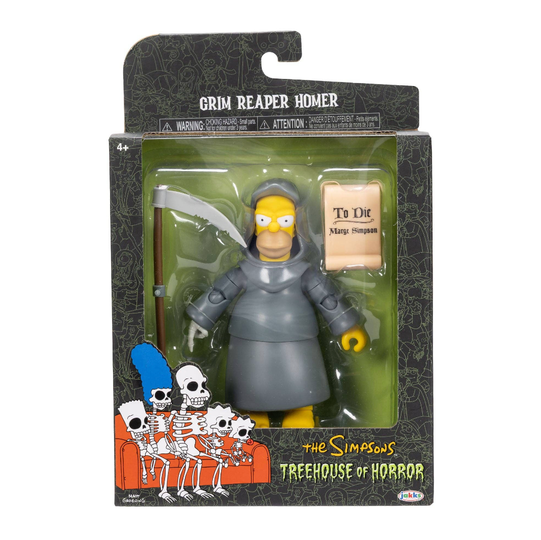 Homer Grim Reaper 5" Deluxe Figure (The Simpsons, Jakks Pacific) *SEALED* product image 1, provided for visual reference and