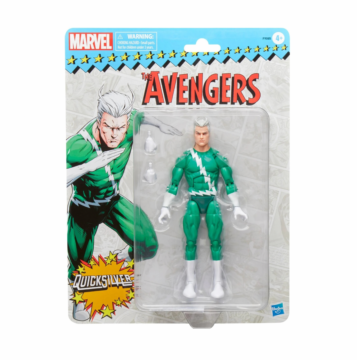 QuickSilver Retro Card (Marvel Legends Retro, Hasbro) *SEALED* product image 1, provided for visual reference and product