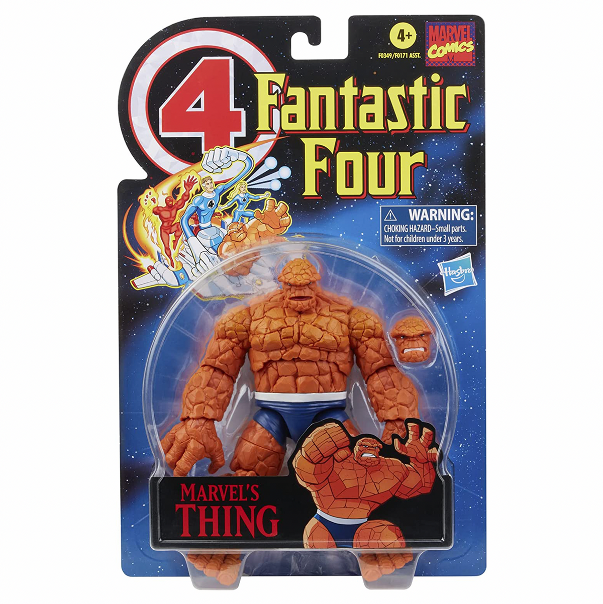 The Thing Retro Card (Marvel Legends Retro, Hasbro) *SEALED* product image 1, provided for visual reference and product