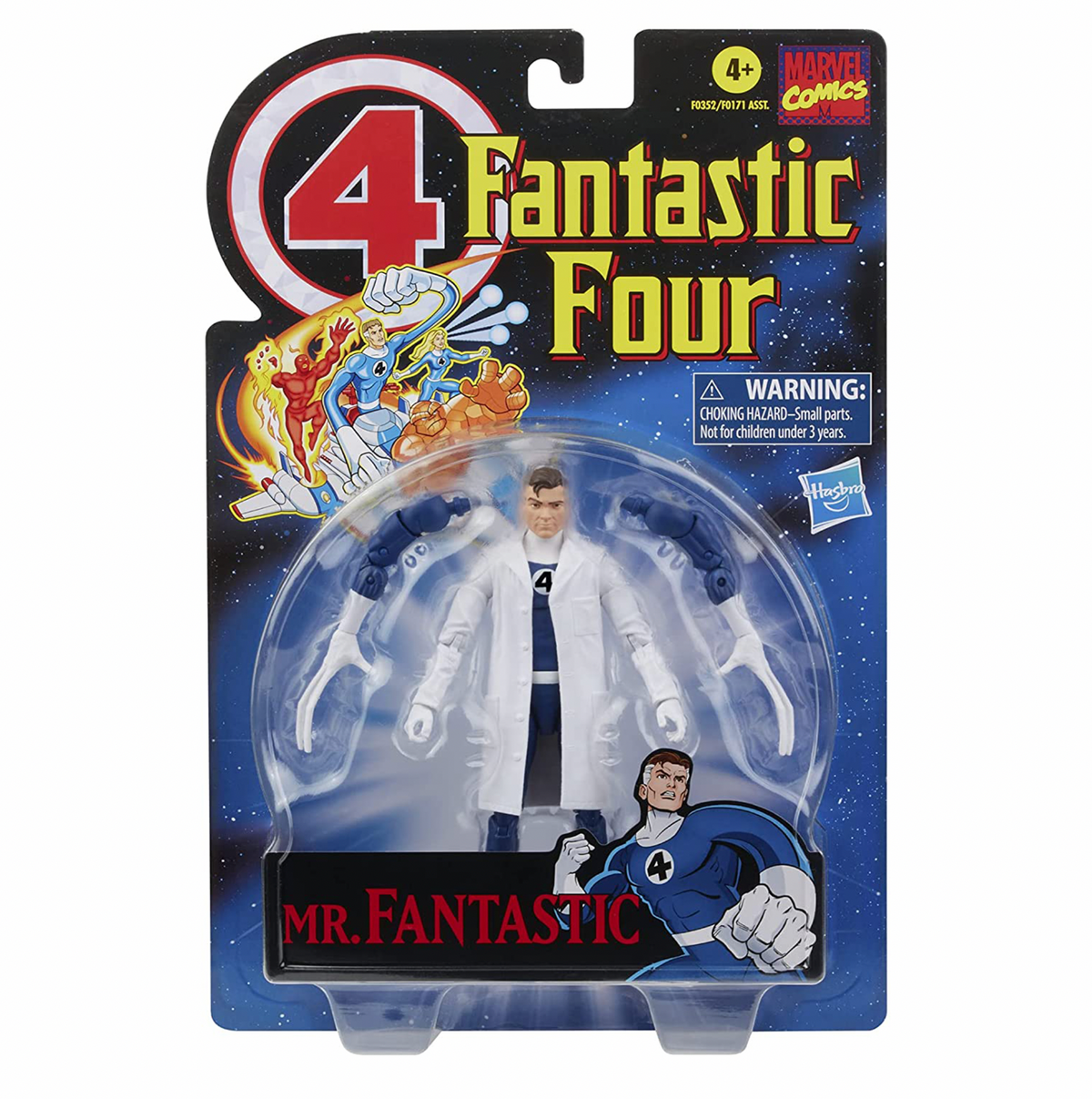Mister Fantastic Retro Card (Marvel Legends Retro, Hasbro) *SEALED* product image 1, provided for visual reference and