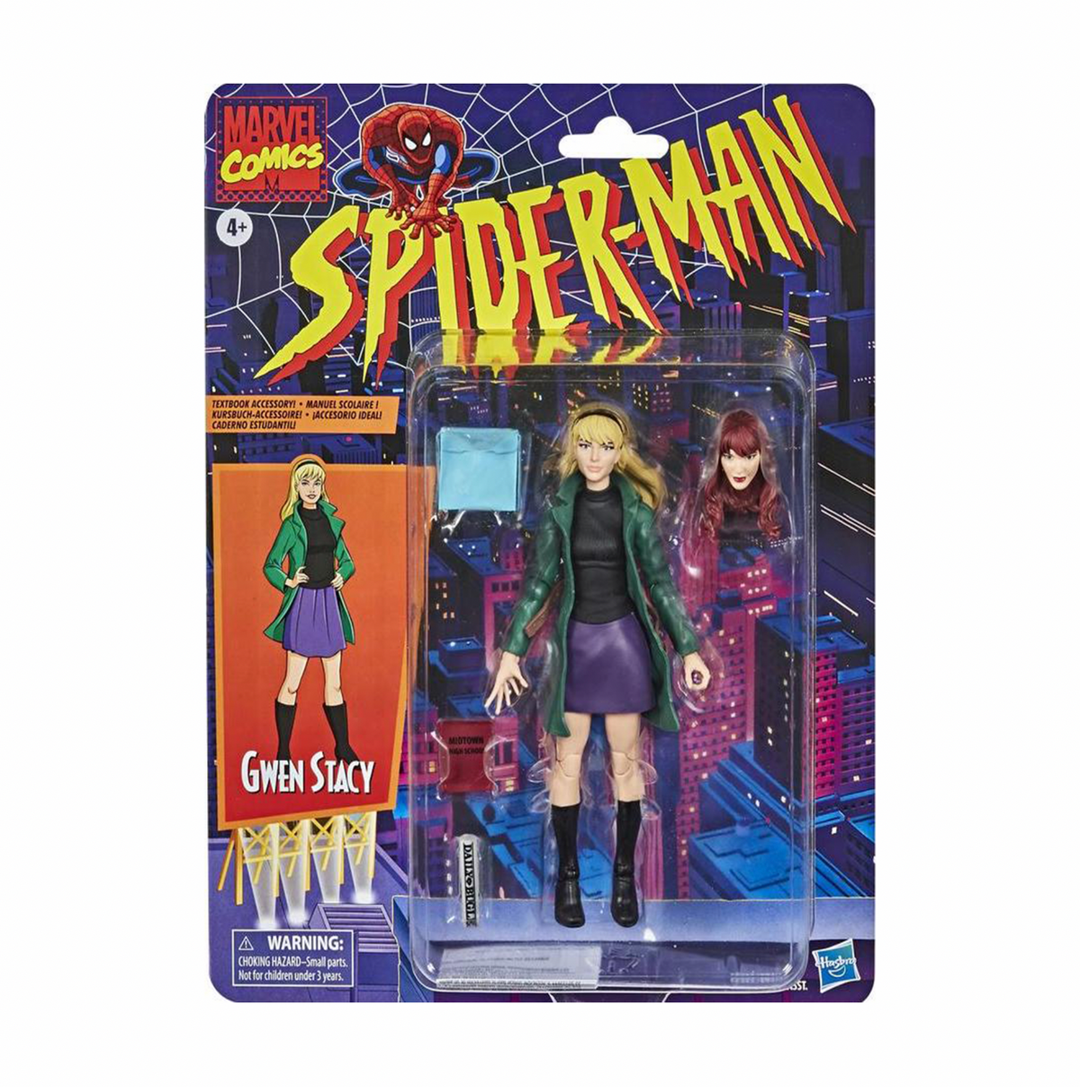 Gwen Stacy Retro Card (Marvel Legends Retro, Hasbro) SEALED product image 1, provided for visual reference and product