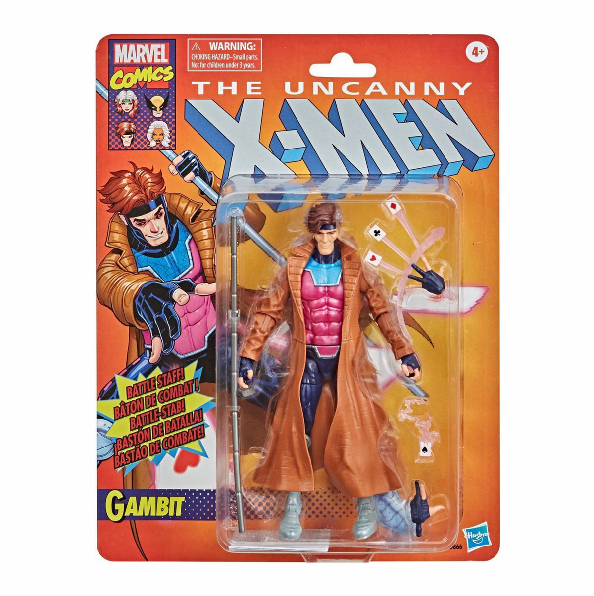 Gambit Retro Card (Marvel Legends Retro, Hasbro) *SEALED* product image 1, provided for visual reference and product detail