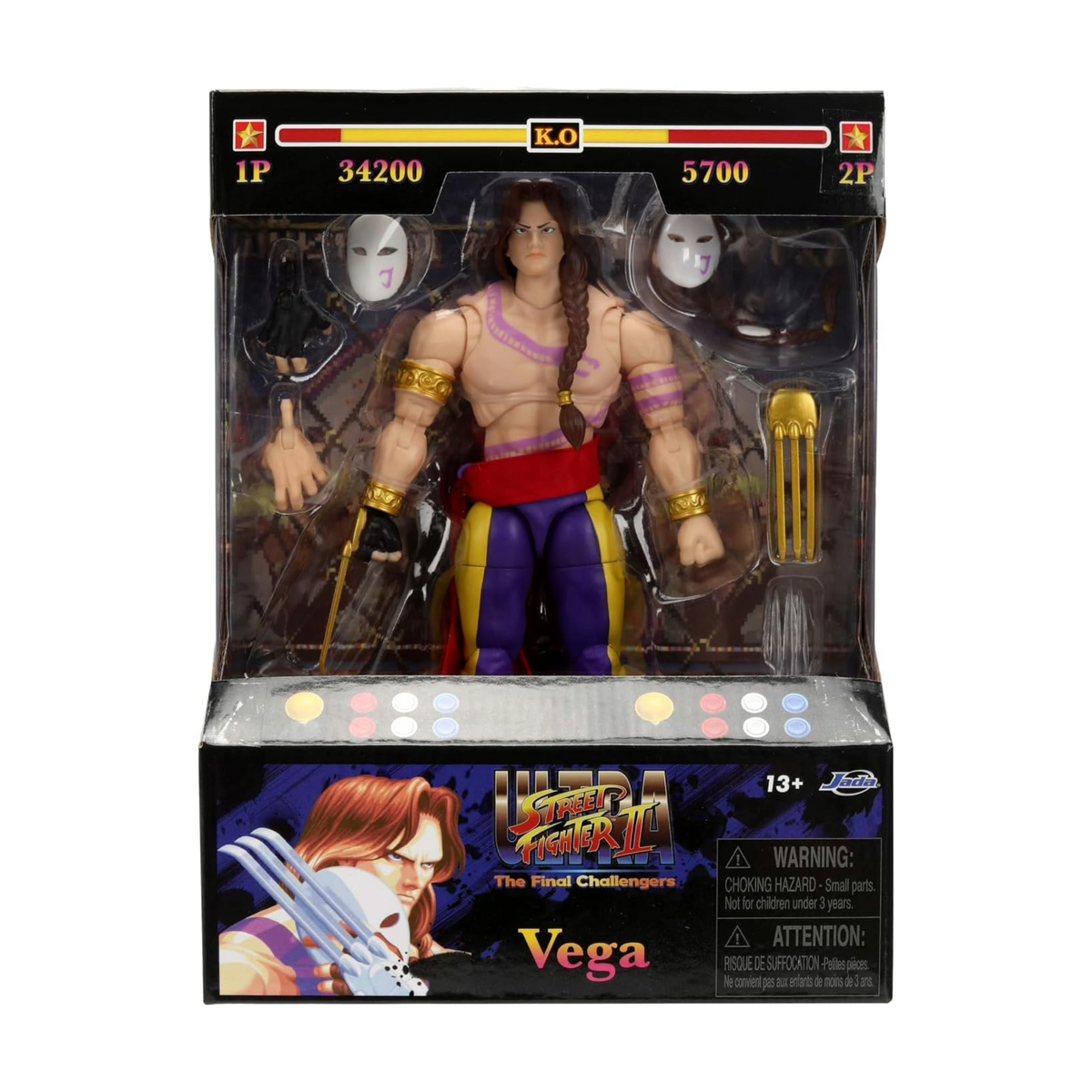 Vega (Street Fighter II, Jada Toys) SEALED product image 1, provided for visual reference and product detail review