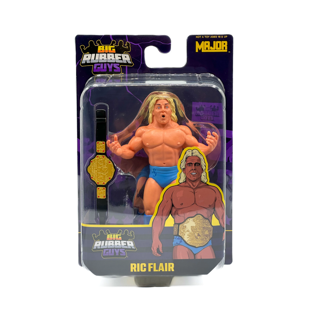 Rick Flair with Belt (Big Rubber Guys, Major Wrestling Figure Podcast) **NEW** product image 1, provided for visual