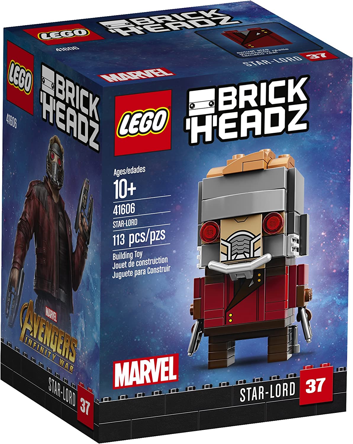 41606 Star Lord Brickheadz (Retired) (Certified Complete) product image 1, provided for visual reference and product detail