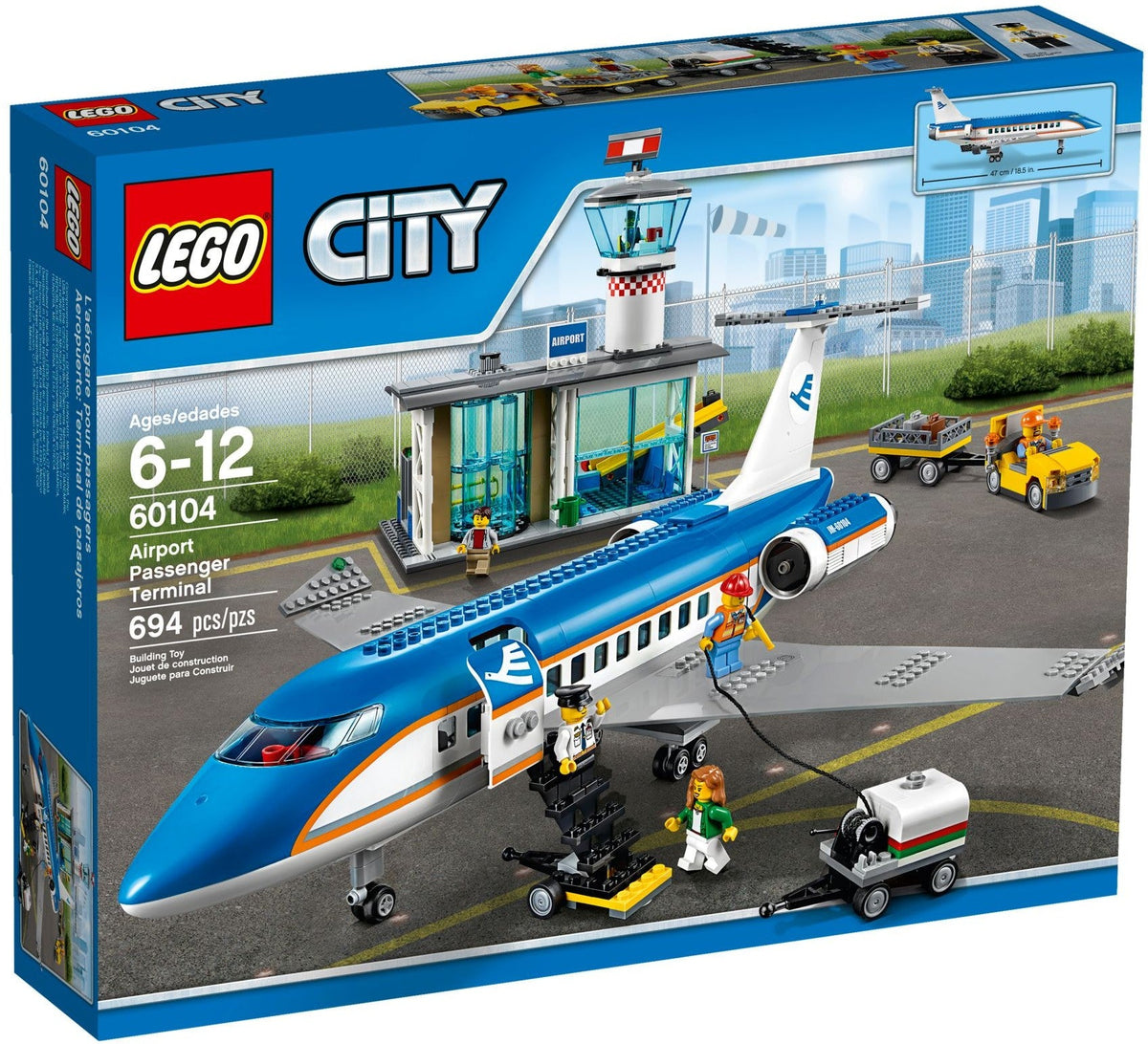 60104 LEGO CIty Airport Passenger Terminal (Retired) (New Sealed) product image 1, provided for visual reference and product