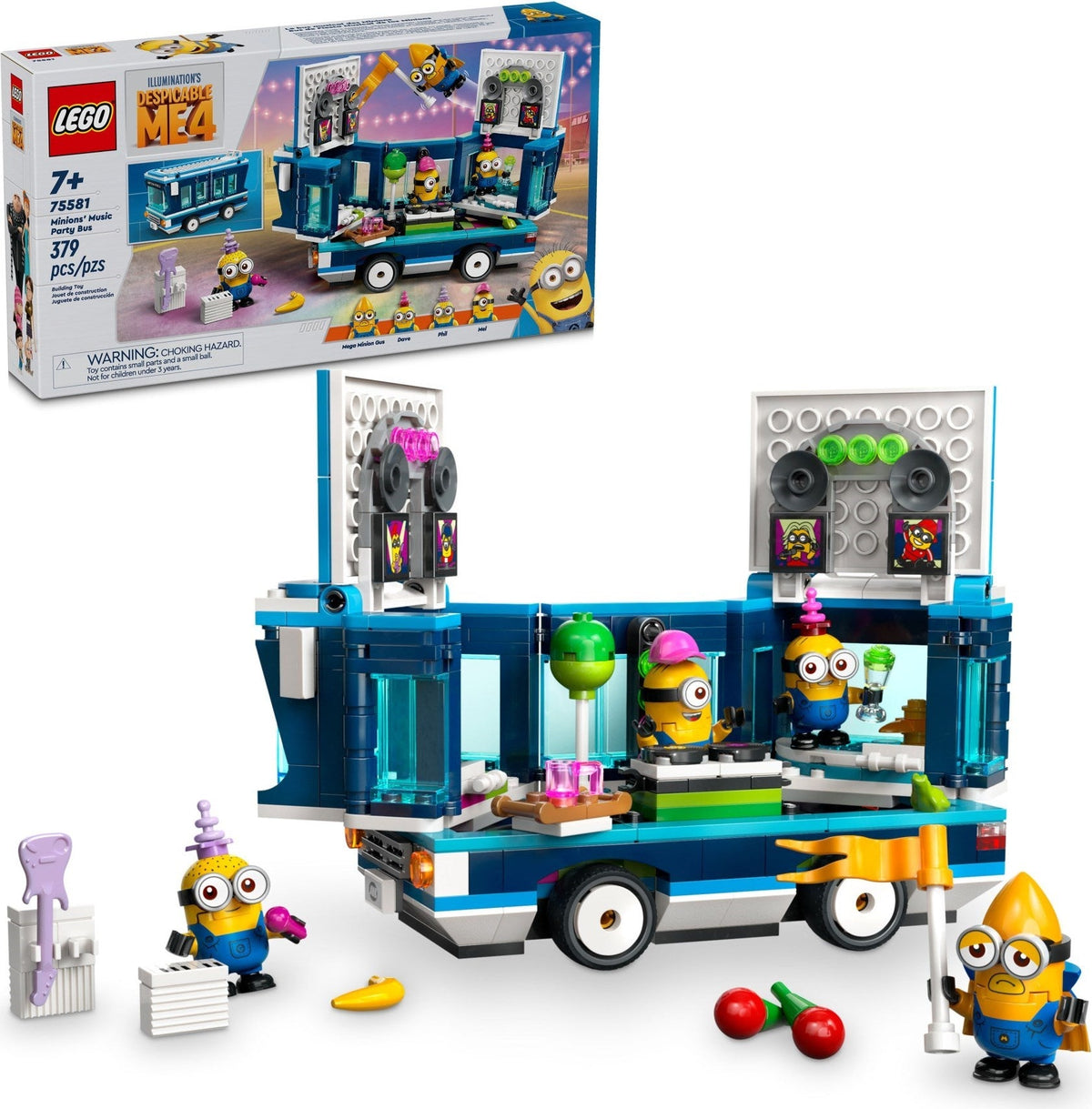 75581 Minions Music Party Bus (Retired) (Certified Complete) product image 1, provided for visual reference and product