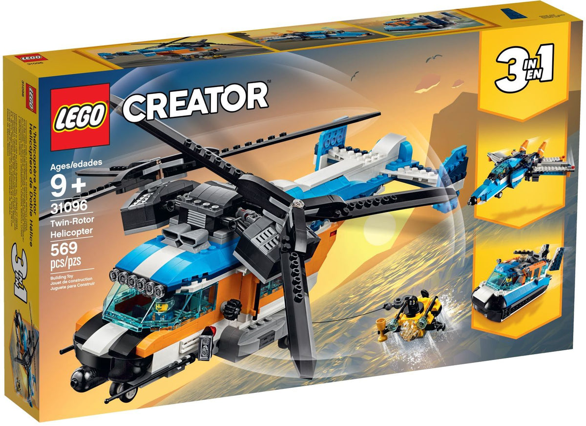 31096 Creator 3in1 Twin-Rotor Helicopter (Retired) (Open Box, Sealed Bags) product image 1, provided for visual reference