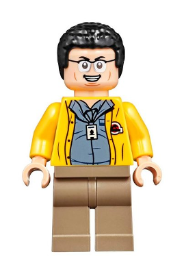 JW059 Dennis Nedry - Jurassic Park Logo on Back product image 1, provided for visual reference and product detail review