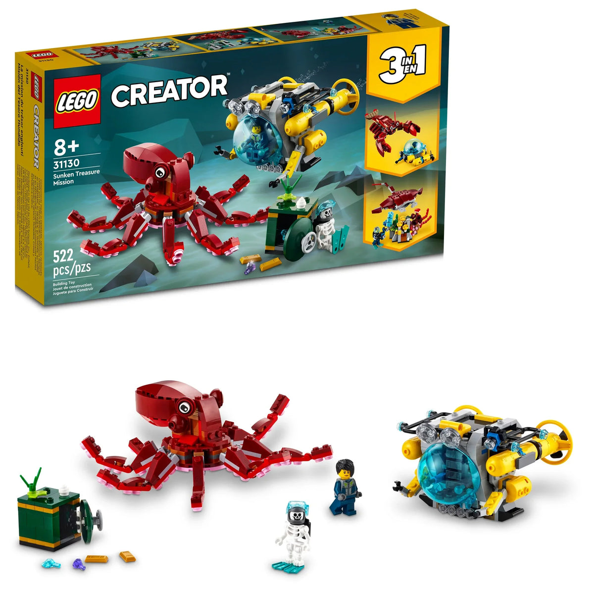 31130 LEGO Creator: Sunken Treasure Mission (Certified Complete) product image 1, provided for visual reference and product