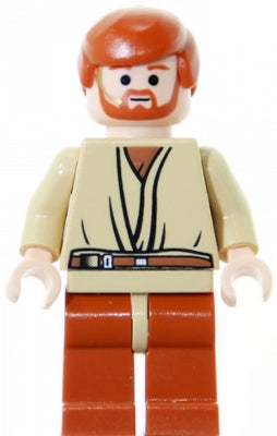 SW0152 Obi-Wan Kenobi - Light Nougat, Dark Orange Hair and Legs product image 1, provided for visual reference and product