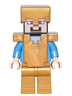 MIN031 Steve (Light Nougat) - Pearl Gold Legs, Helmet and Armor product image 1, provided for visual reference and product