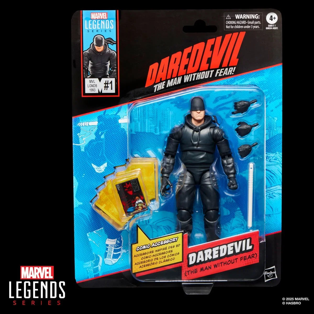 Daredevil Retro Card (Marvel Legends, Hasbro) SEALED product image 1, provided for visual reference and product detail review
