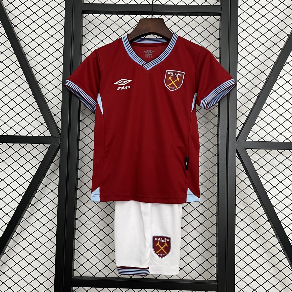 Kids West Ham United Jersey 25/26 Home Football Kit Soccer product image 1