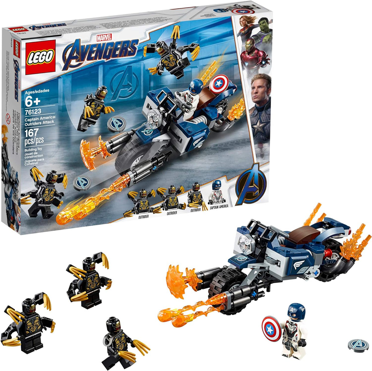76123 LEGO Marvel: Captain America: Outriders Attack (Retired) (Certified Complete) product image 1, provided for visual